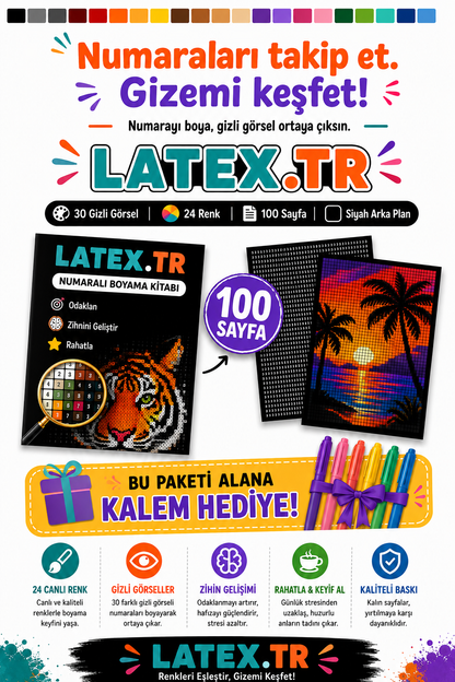 LatexTr™ - Gizemli Nokta Boyama Kitabı - HEDİYELİ